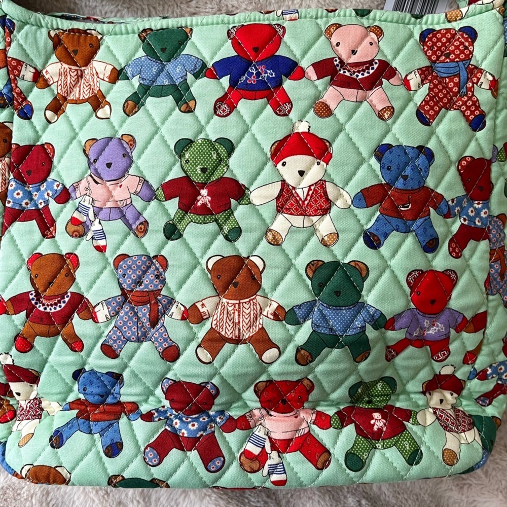 NWT Vera Bradley Toasty Teddies Essential XL Crossbody Bag - Picture 3 of 9